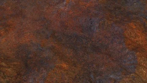 Rusty Volcanic Terrain Texture 3d render. Illustrazione stock