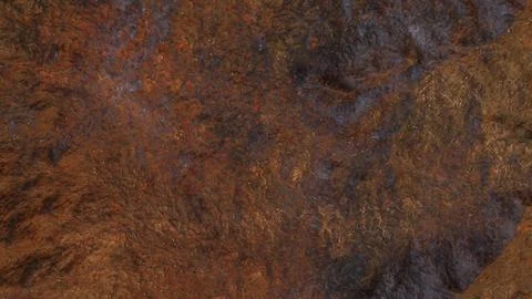 Rusty Volcanic Terrain Texture 3d render. Illustrazione stock