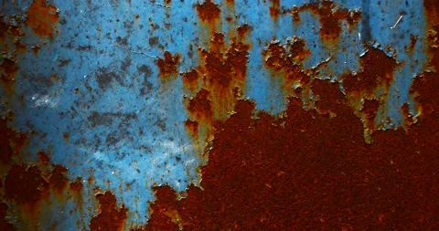 Rusty wall background or texture. The camera moves left Stock Footage