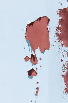 Rusty wall peeling paint background Stock Photos