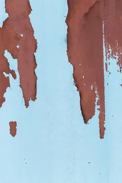 Rusty wall peeling paint background Stock Photos