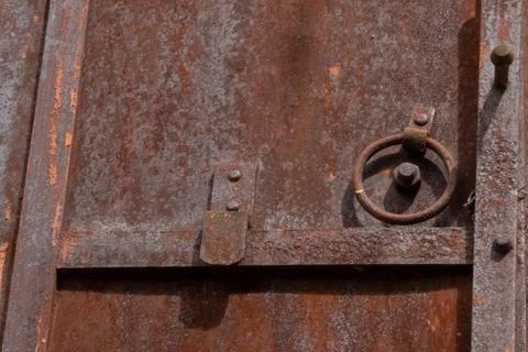 Rusty warehouse door Stock Photos