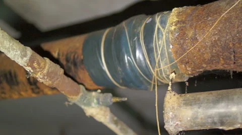 Rusty water pipes Video stock 45588150