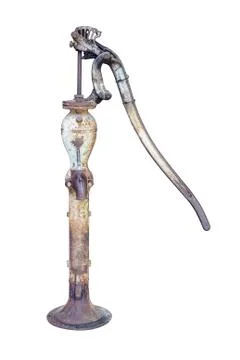 Rusty water pump Stock Photos