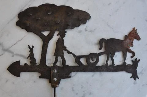 Rusty weather vane Stock Photos