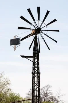 Rusty wind wheel Stock Photos