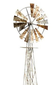 Rusty windmill Stock Illustration