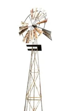 Rusty windmill Stock Illustration