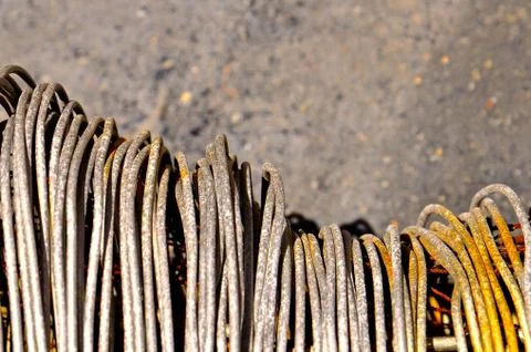 Rusty wire coils Stock Photos