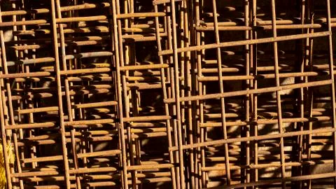 Rusty wire grid. Stock Photos