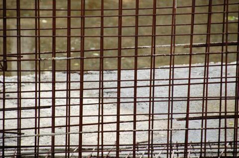 Rusty wire mesh Foto stock