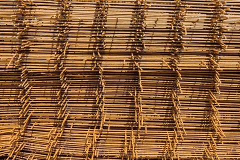 Rusty wire mesh Stock Photos