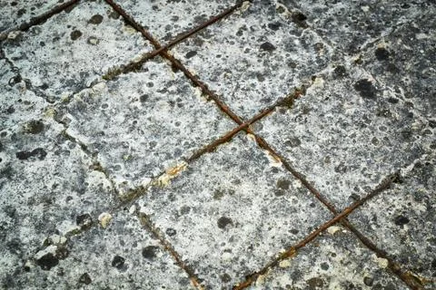 Rusty wire rack in concrete Stock Photos