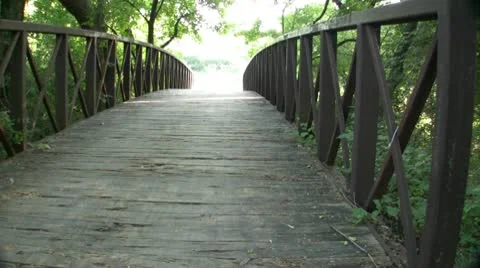 Rusty Wooden Bridge Video stock 10586823