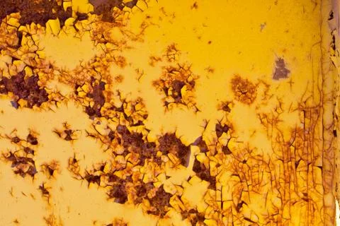 Rusty Yellow Paint Foto stock