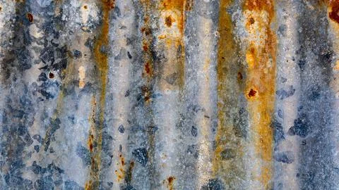 Rusty zinc texture as a background Stock Photos