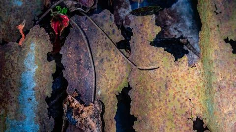 Rusty zinc texture as a background Stock Photos