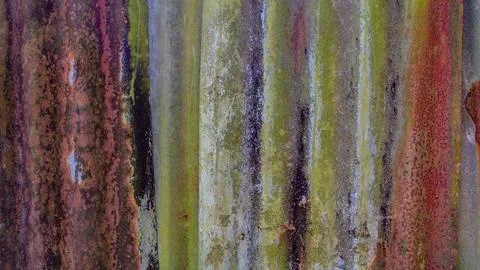 Rusty zinc wall in the background Stock Photos