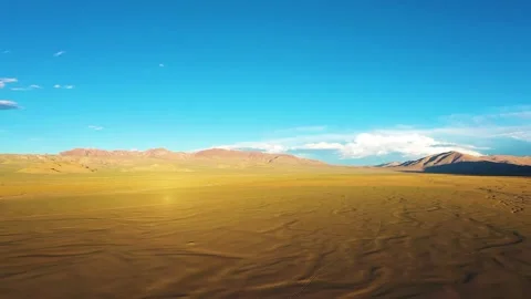 Rut marks left by the loess all over the sky Stock Footage 243018742