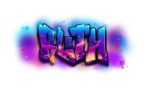 Ruth Name Text Graffiti Word Design Stock Illustration