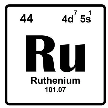 Ruthenium element icon Stock Illustration
