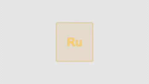 Ruthenium Ru Periodic Table Element Tile Clean No Text Animation Video Overlay A Stockbeeldmateriaal 339369489