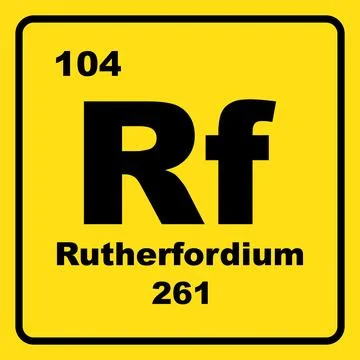 Rutherfordium chemistry icon Stock Illustration