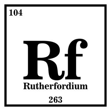 Rutherfordium Periodic Table of the Elements Vector illustration eps 10 Stock Illustration