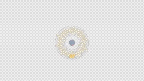 Rutherfordium Rf Bohr Atom Model Clean No Text Animation Video Overlay Alpha 4K Vídeos de archivo 339363175