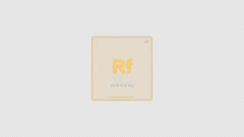 Rutherfordium Rf Periodic Table Element Tile Labeled Animation Video Overlay Alp Vídeos de archivo 339362923