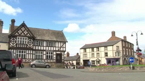 Ruthin Town Centre Stock Footage 12364578