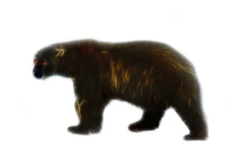 Ruthless predator, black bear with red eyes, Bible bear destructive forces. Stock Photos
