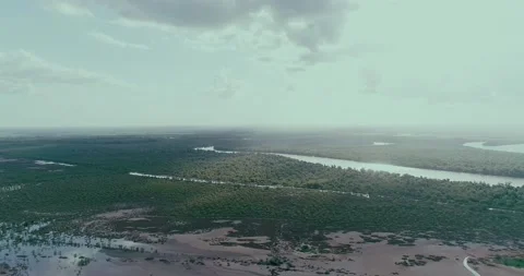 The ruvu river flows to the ocean on the beautiful landscape Stock Footage 165656350