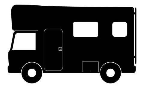 RV Camper Van Small Stock Illustration