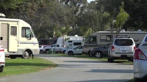 RV campground trailers Stock Footage 66767600