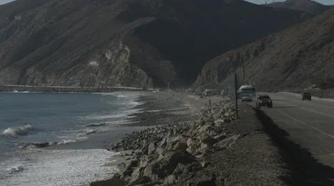 RV / Mobile Homes at Beach Stock Footage 45978259