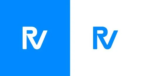 RV Monogram Logo Design, RV icon Brand identity Design Stock Illustration