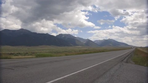 RV with Mountains Stock Footage 46774105