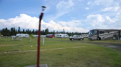 RV park in the summer. Stock Footage 49141160
