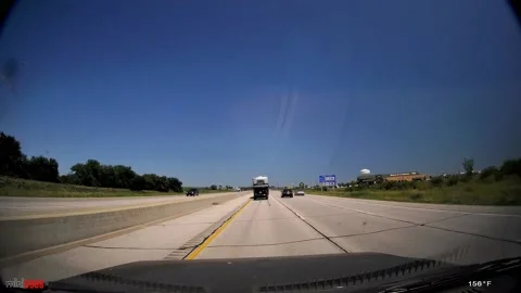 RV Takes Out Car While Changing Lanes, Iowa, USA - 05 Jul 2018 Stock Footage 205242559