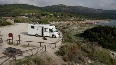 Rv Vacation, Drone Fly over Comunidad Valenciana (Valencia) Spain. Stock-Footage 130911191