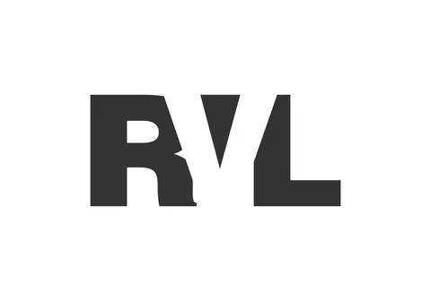 RVL logo design. Initial letter R V L bold font style for tech startups, co.. Stock Illustration
