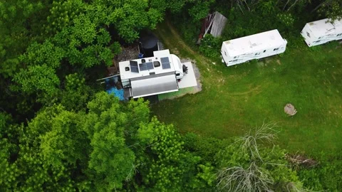 RVs in the Fall 2 Stock Footage 164179264