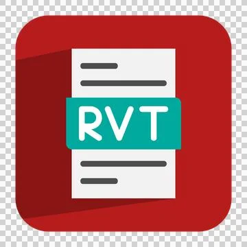 Rvt document flat icon. Simple yet effective file icon  Stock Illustration