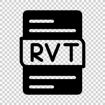 Rvt format file type icons. document extension symbol icon.  库存插图