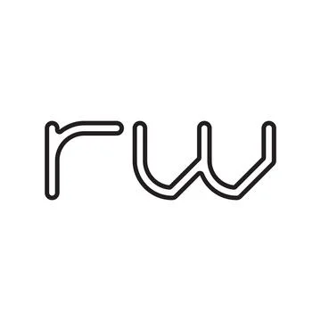 Rw initial letter vector logo icon Ilustração Stock