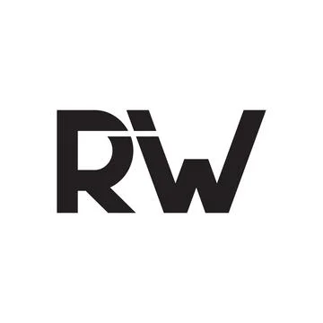 Rw initial letter vector logo Stockillustratie