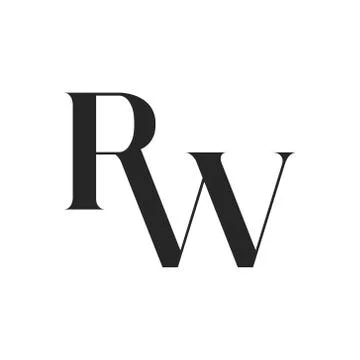 RW logo, monogram, vector Stock Illustration