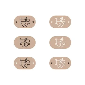 RW logo, monogram, vector Illustration