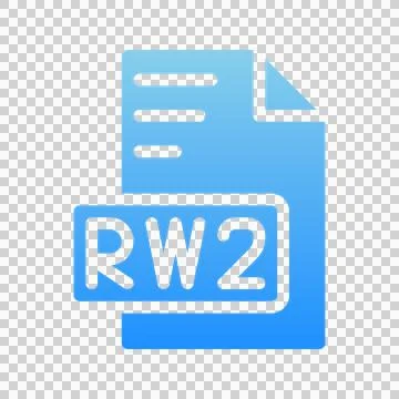 Rw2 document file type extension icons Illustrazione stock
